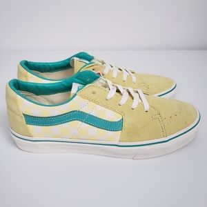 Vans SK8 Low Checkerboard Banana Cream Sneakers Men 9 / Women 10.5